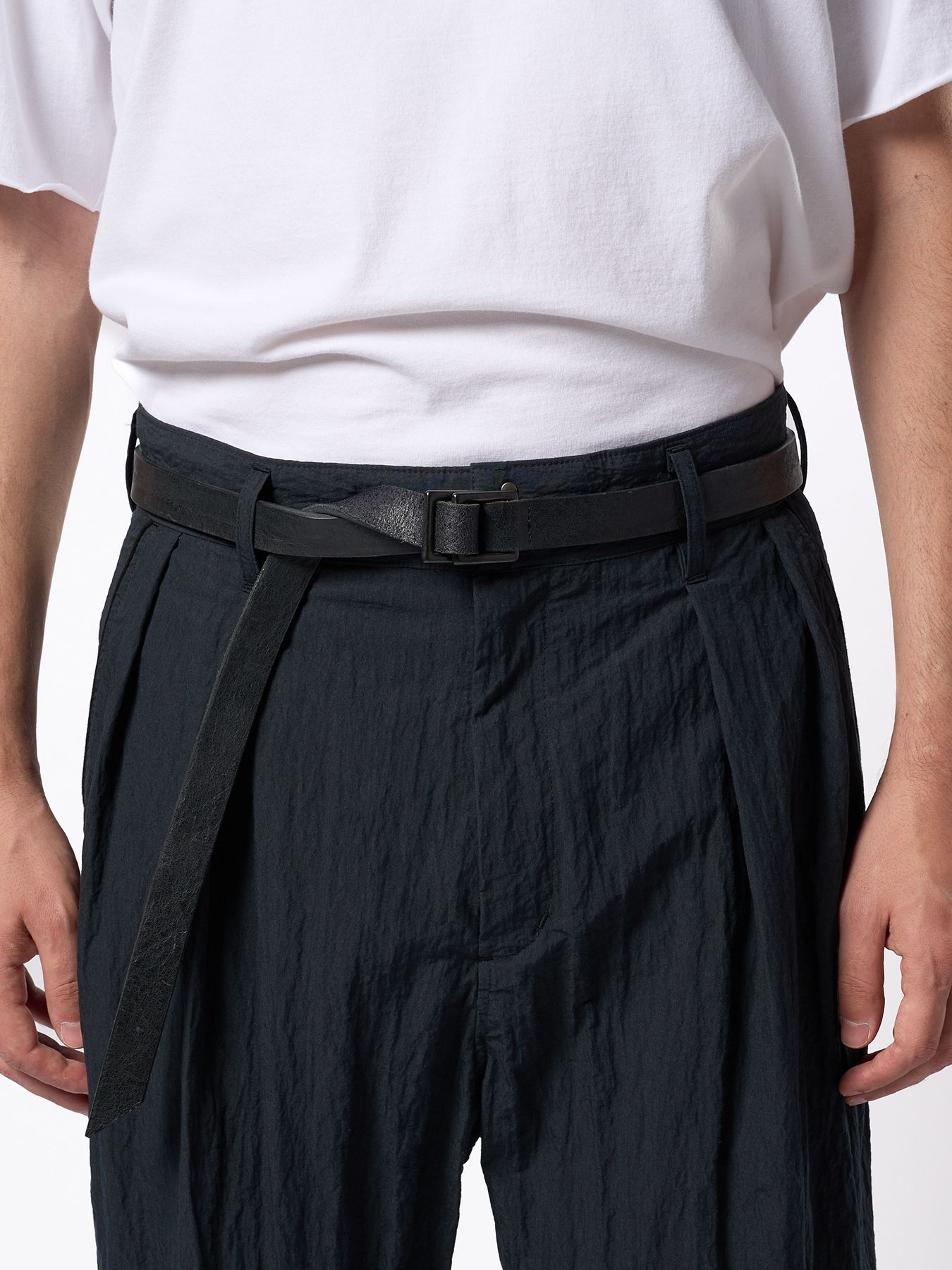 【予約品 9月23日(火) 締切】W-ring long belt / Wリング ロングベルト / ブラック