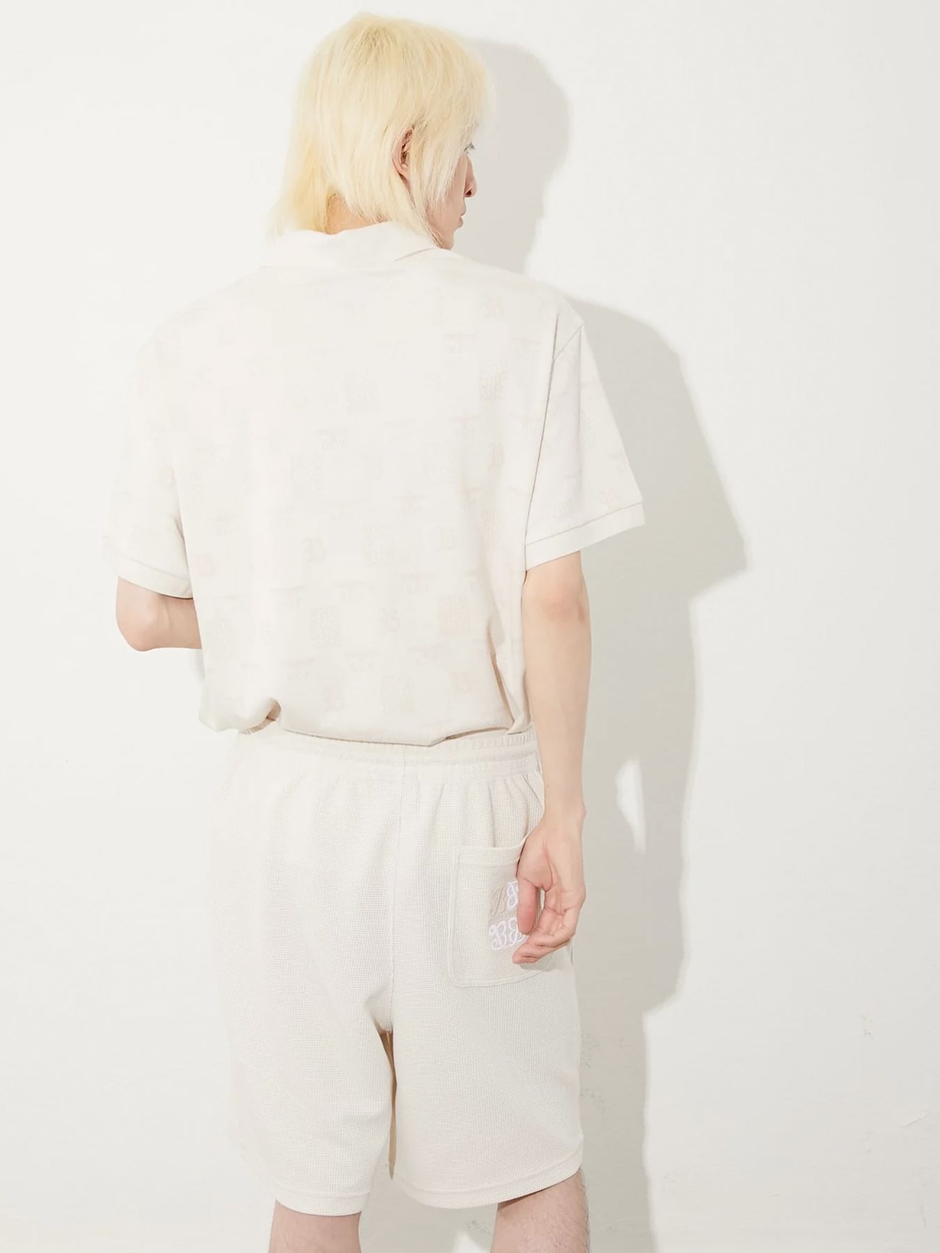 JACQUARD POLO SHIRT / ジャガードポロシャツ / カーキ
