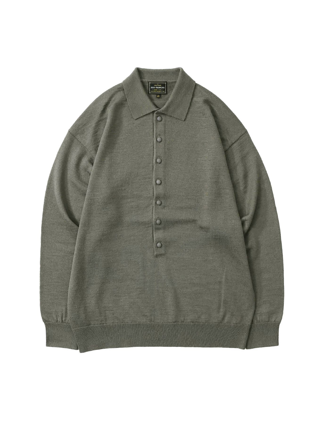 【予約品】 POLOPRO / ニットポロ / グレー