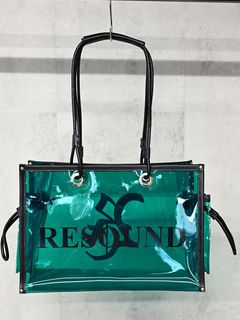 《予約品》 vermilion×RESOUND PVC TOTE BAG / ビニールトートバッグ / グリーン