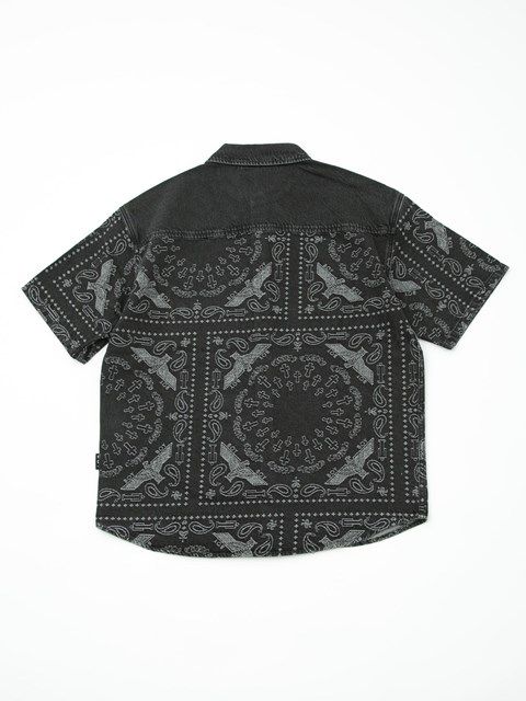BANDANA DENIM SHIRT / シャツ / ブラック 【BOY LONDON】