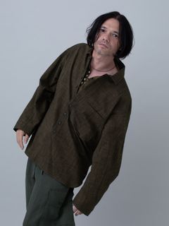 【予約品 10月26日(日) 締切】GERMANSHIRT / コットンシャツ / BROWN