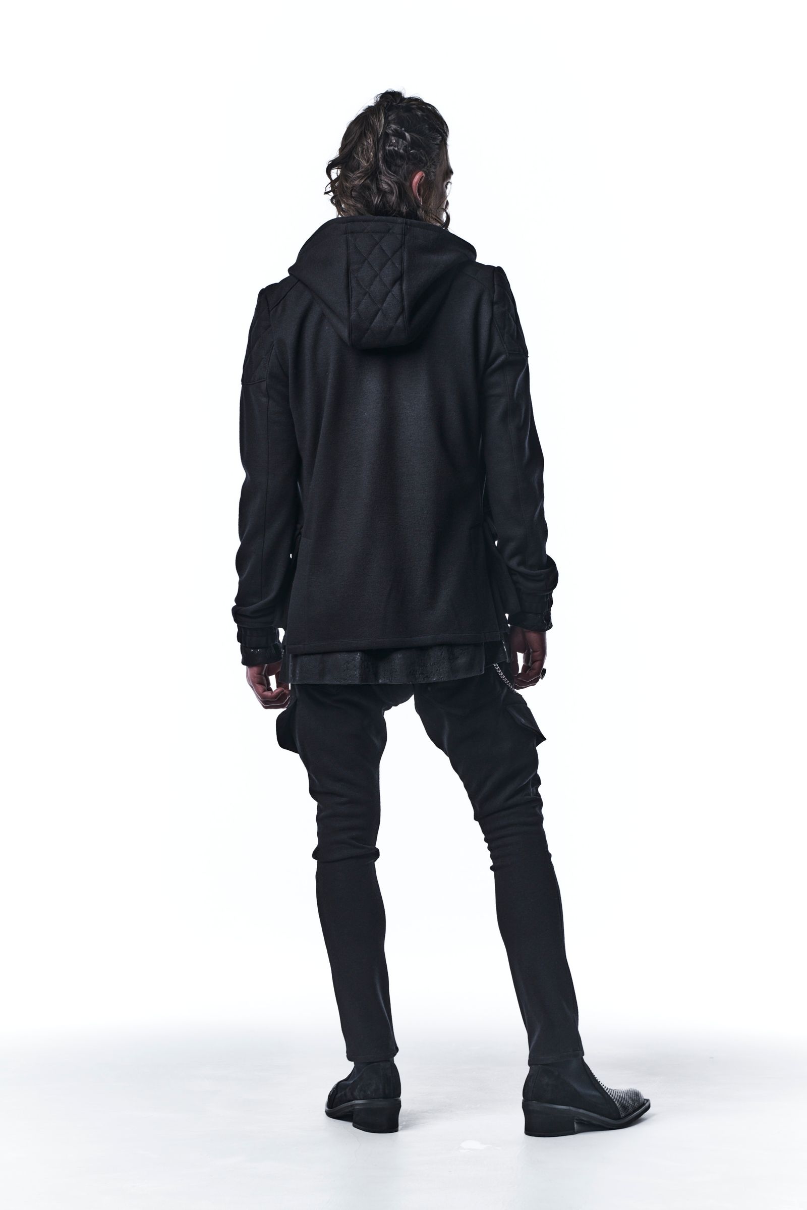 《予約品》 QuiltHoodieJacket ジャケット PunchRomaJersey / Black 【kiryuyrik】 8月入荷予定