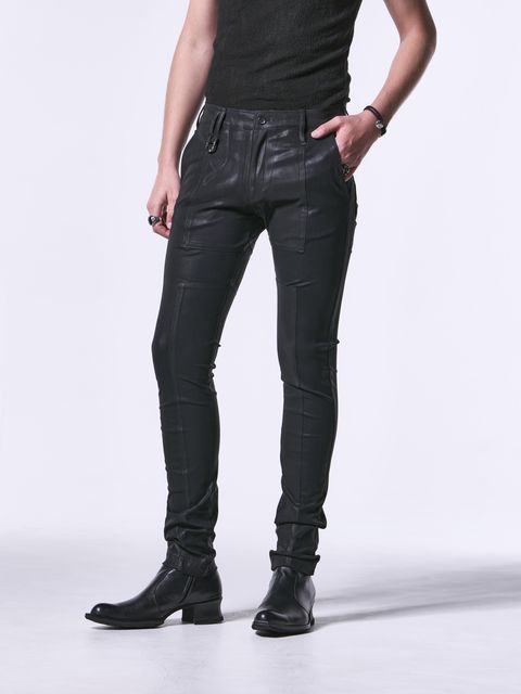 《予約品》 UNIONJACK Skinny Slacks / ユニオンジャックスキニースラックス / ブラック・コーティング