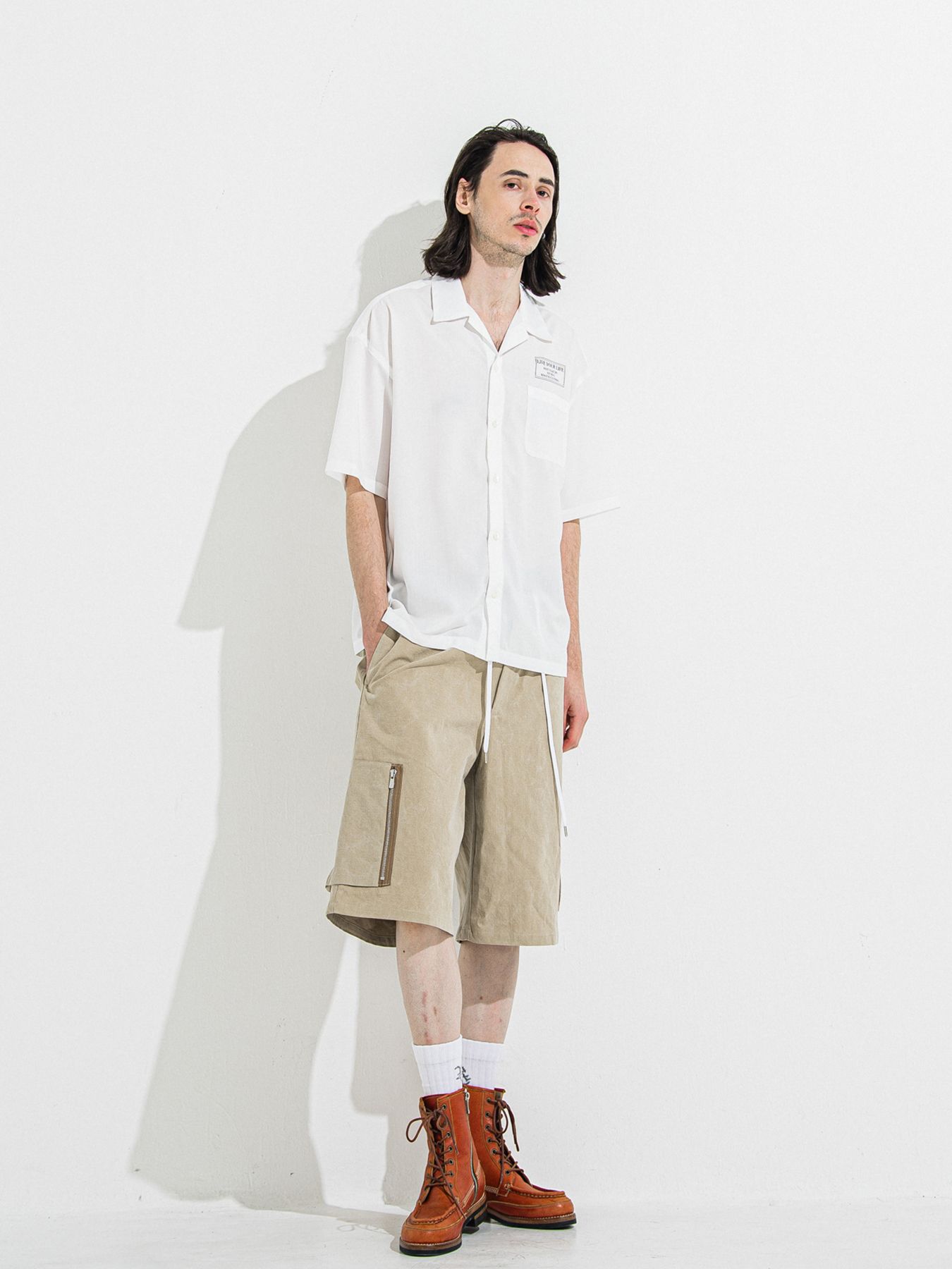 【予約品 】ZACK HALF SHIRT / ザックハーフスリーブシャツ / ホワイトプリント