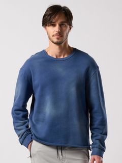 【予約品 4月19日(日) 18時締切】fade cut-off sweatshirt / フェード カットオフ スウェットシャツ / フェードネイビー