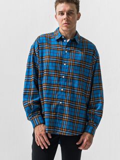 【予約品 9月6日(日) 締切】FLANNEL JACK SHIRTS / オーガニックコットン フランネルチェック ジャックシャツ / ブルー