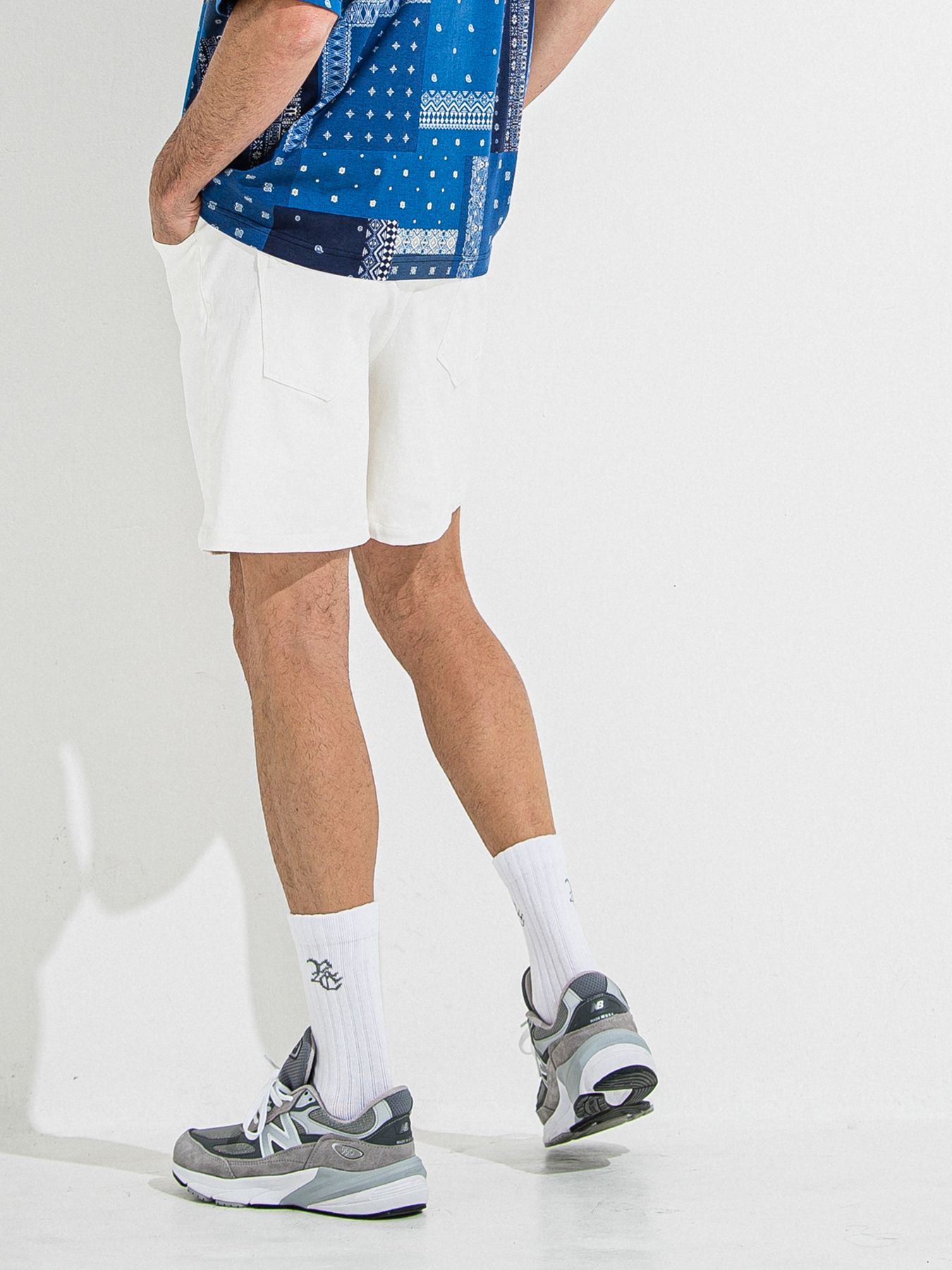 【予約品】DENIM JERSEY SHORTS / デニムジャージショーツ / ホワイト