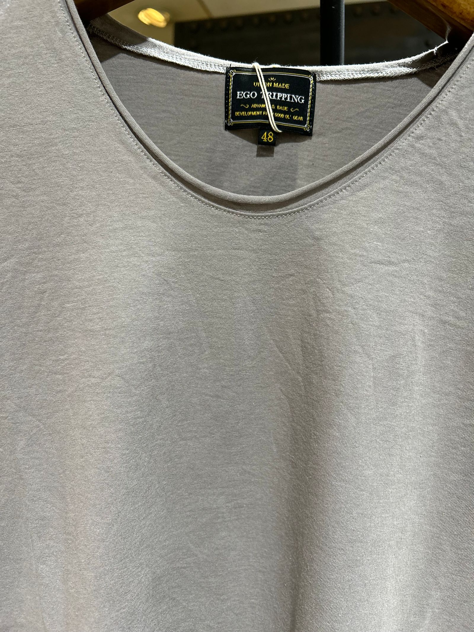 【予約】NERD TEE /Uネック Tシャツ / グレージュ