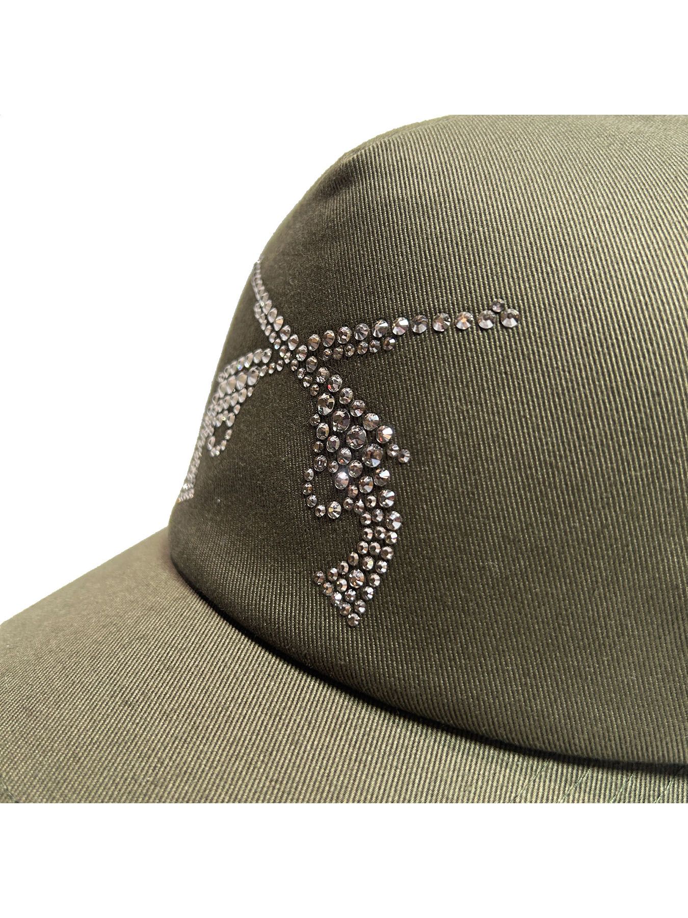 【予約品 8月10日(日) 締切 】CROSSGUN CRY BB CAP / クロスガン ベースボールキャップ / クリスタル カーキ×シルバー