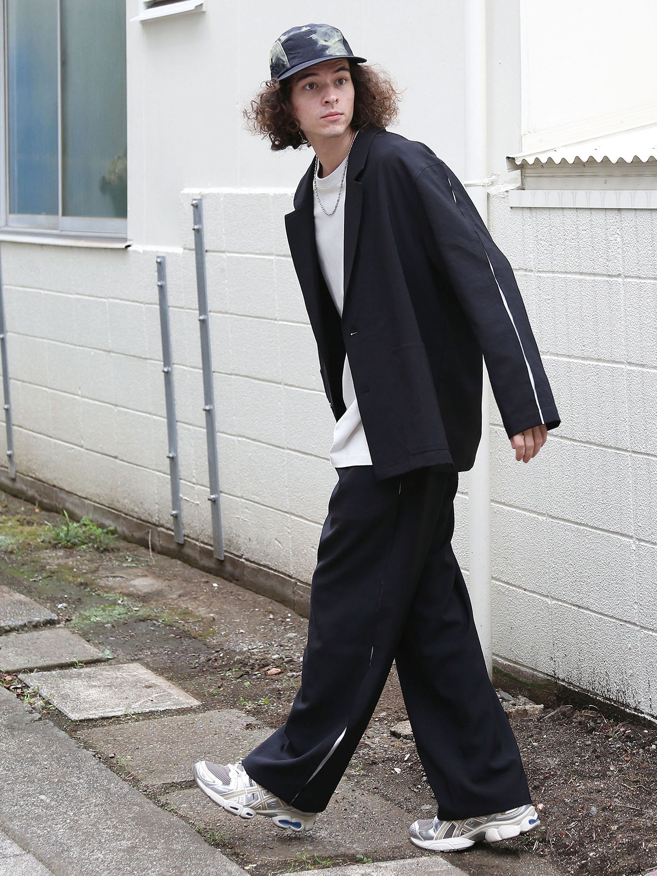 UNTRAD PANTS / ブラック×ホワイト【QUOLT】