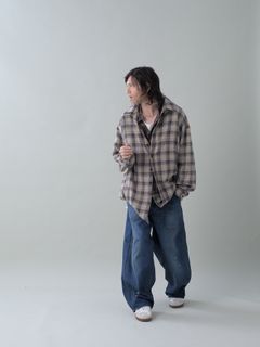 【予約品 5月6日(水) 締切】USN-DENIMTROUSERS damage / ダメージ加工 デニムミリタリーパンツ / インディゴ × 金茶ステッチ 濃