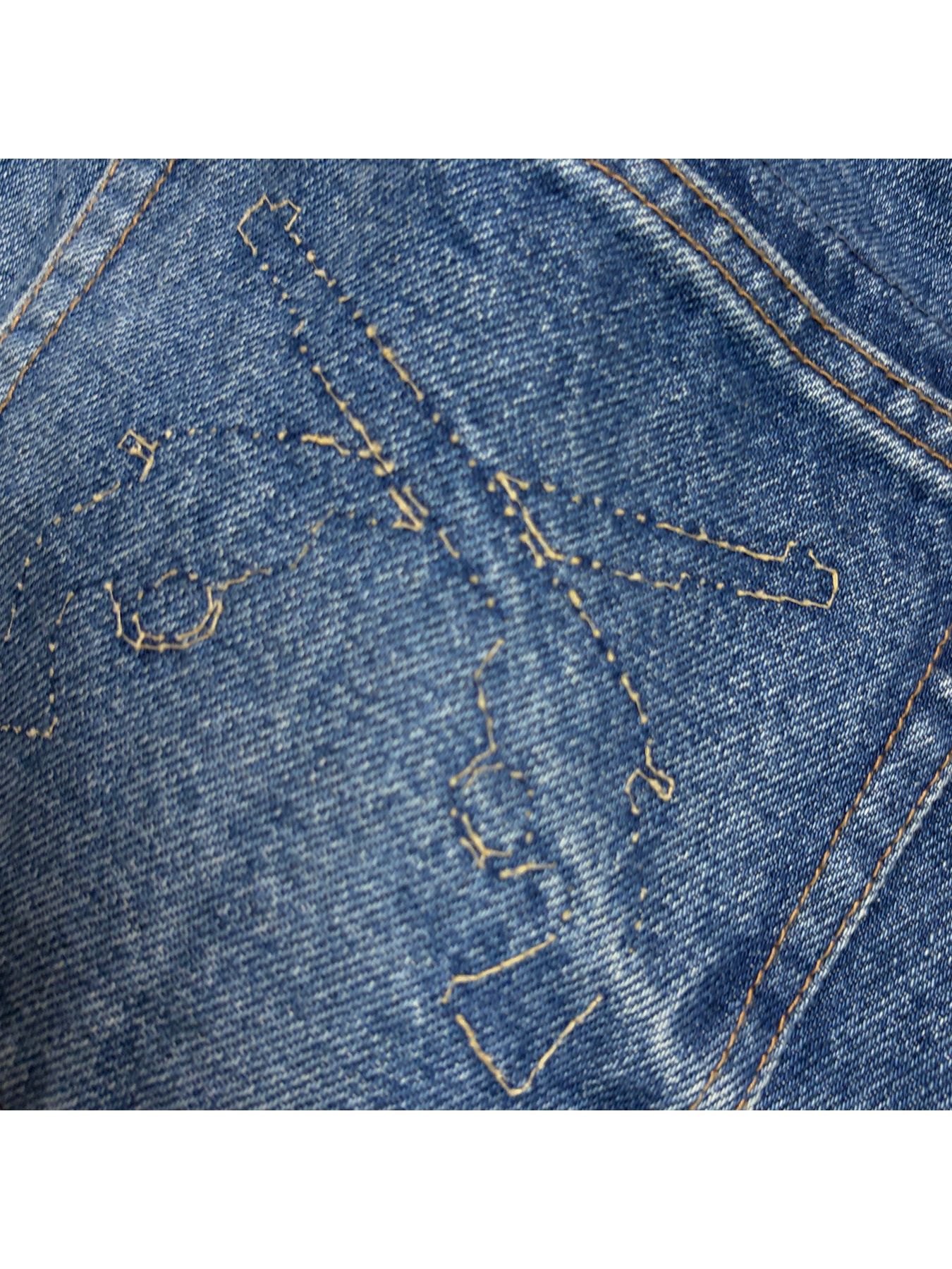 【予約品 3月9日(月) 18:00 締切】VIN/DEN/WIDE USE/BASIC / USED加工 ヴィンテージ ワイド デニム パンツ / ブルー