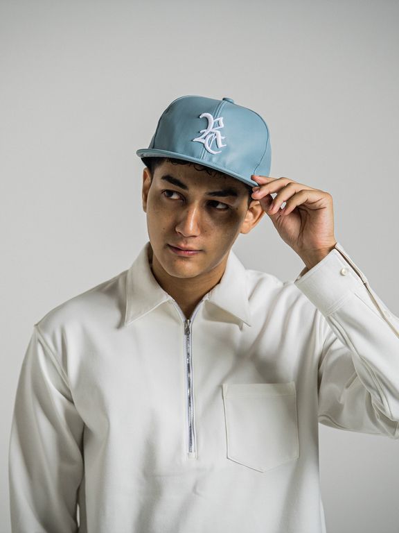 《予約9月1日18時締め》 LEATHER RC BB CAP  / キャップ / サックス