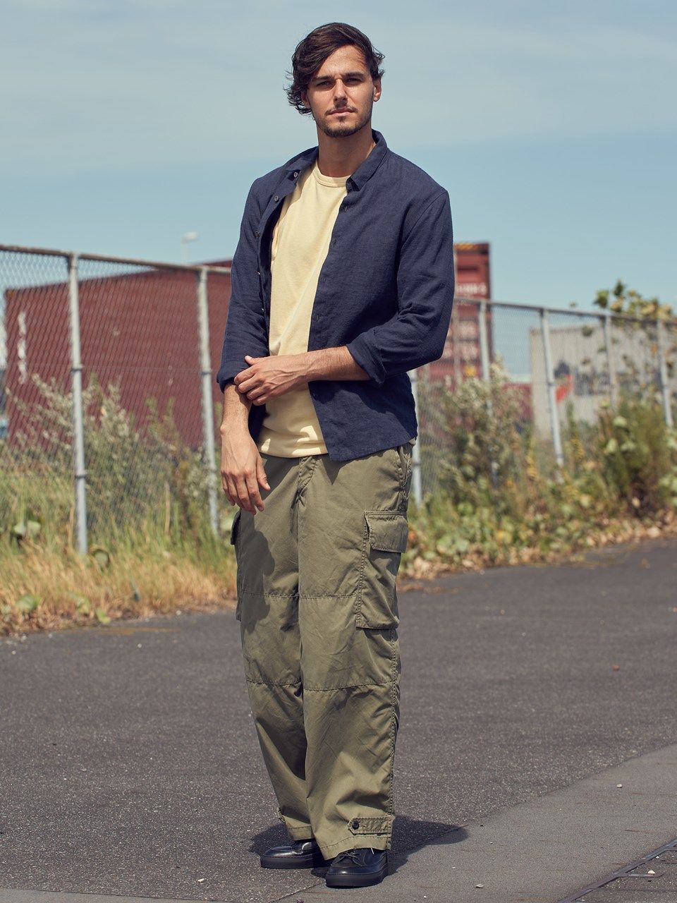 《予約品》 short point collar shirt / カラーシャツ / ネイビー