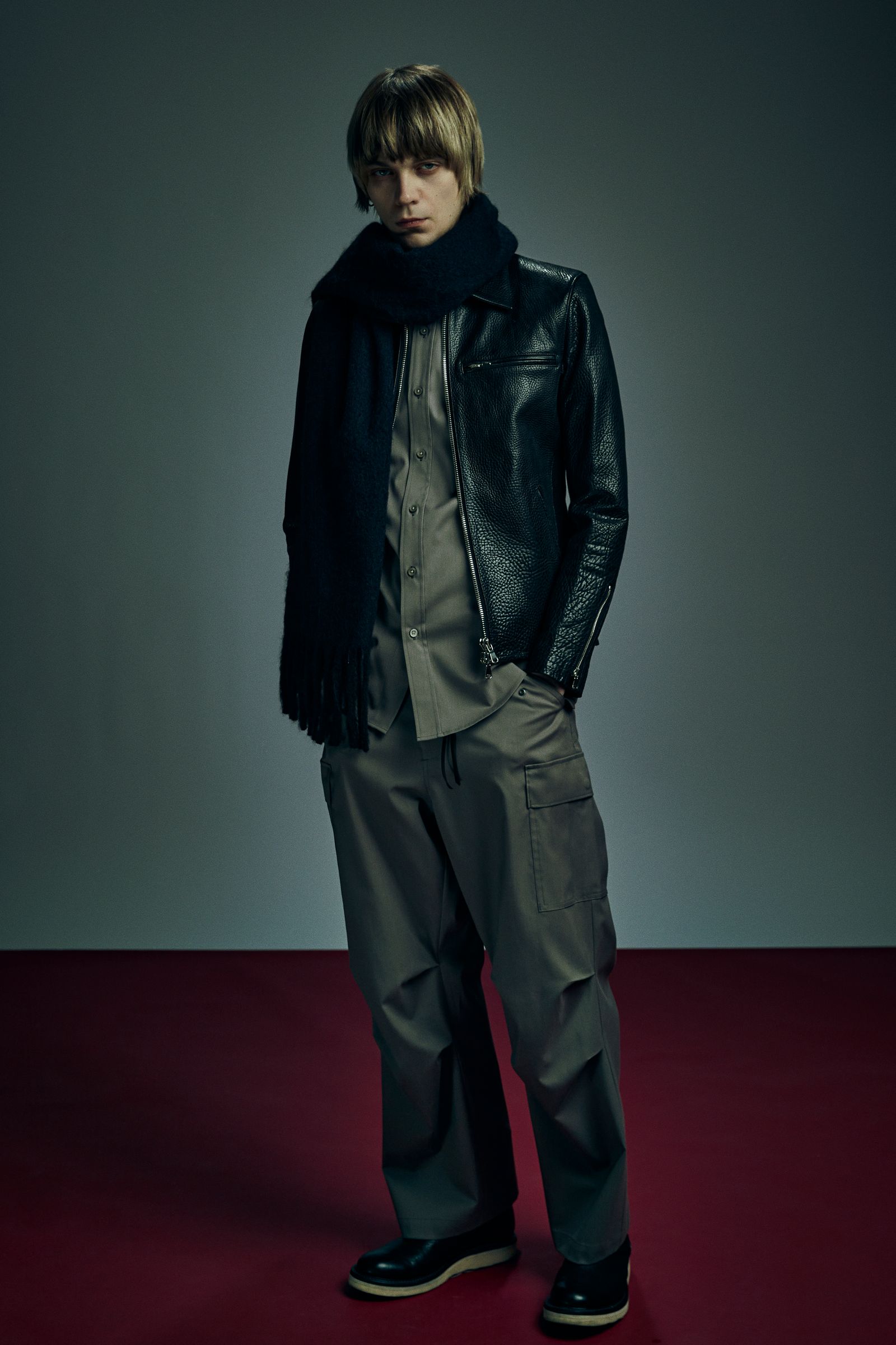 Cotton Polyester Plain Weave FieldCargo Pants  / コットンポリ プレーン ウィーブ フィールドカーゴパンツ / グレー