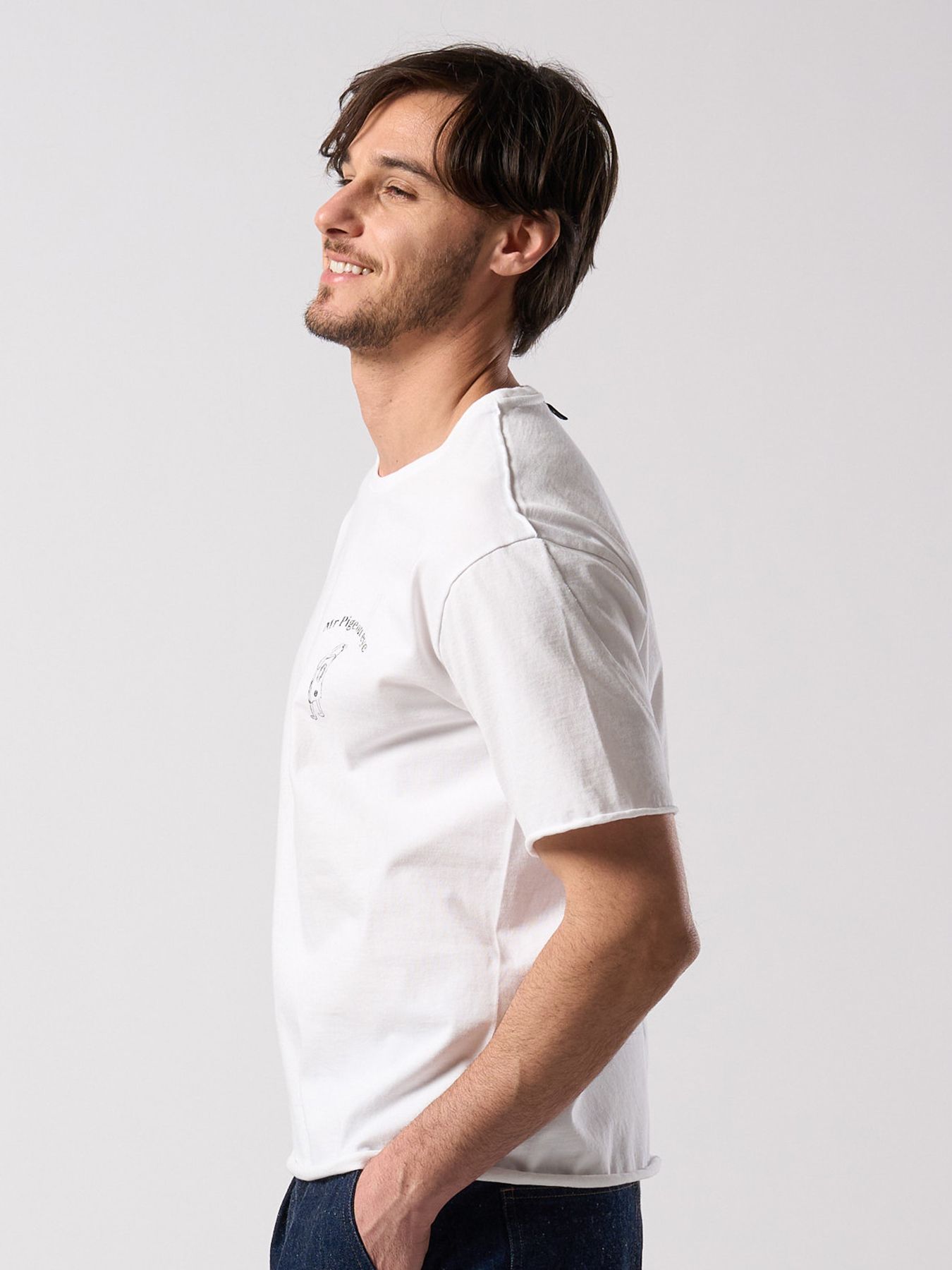 【予約品 4月19日(日) 18時締切】Ohta Design × wjk collaboration："relax" cut-off S/S / "relax" カットオフ ショートスリーブ / ホワイト