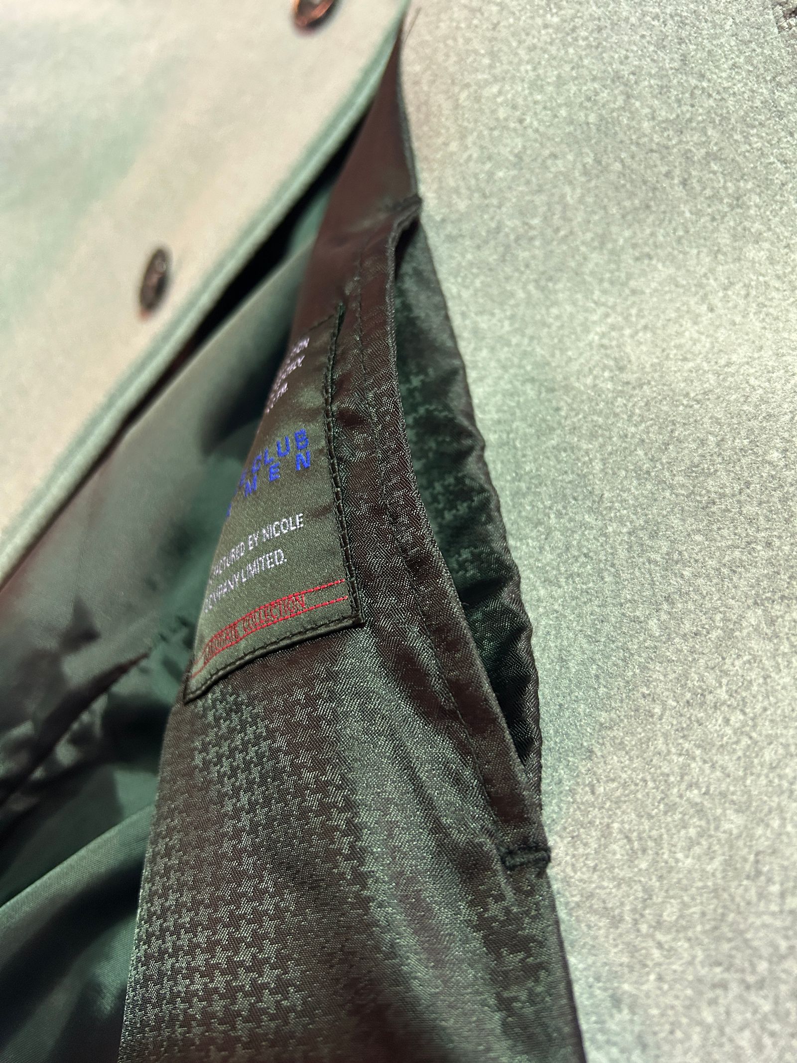 アラカルトハイブリットメルトン スタンドコート ライトグレー 【NICOLE CLUB FOR MEN】