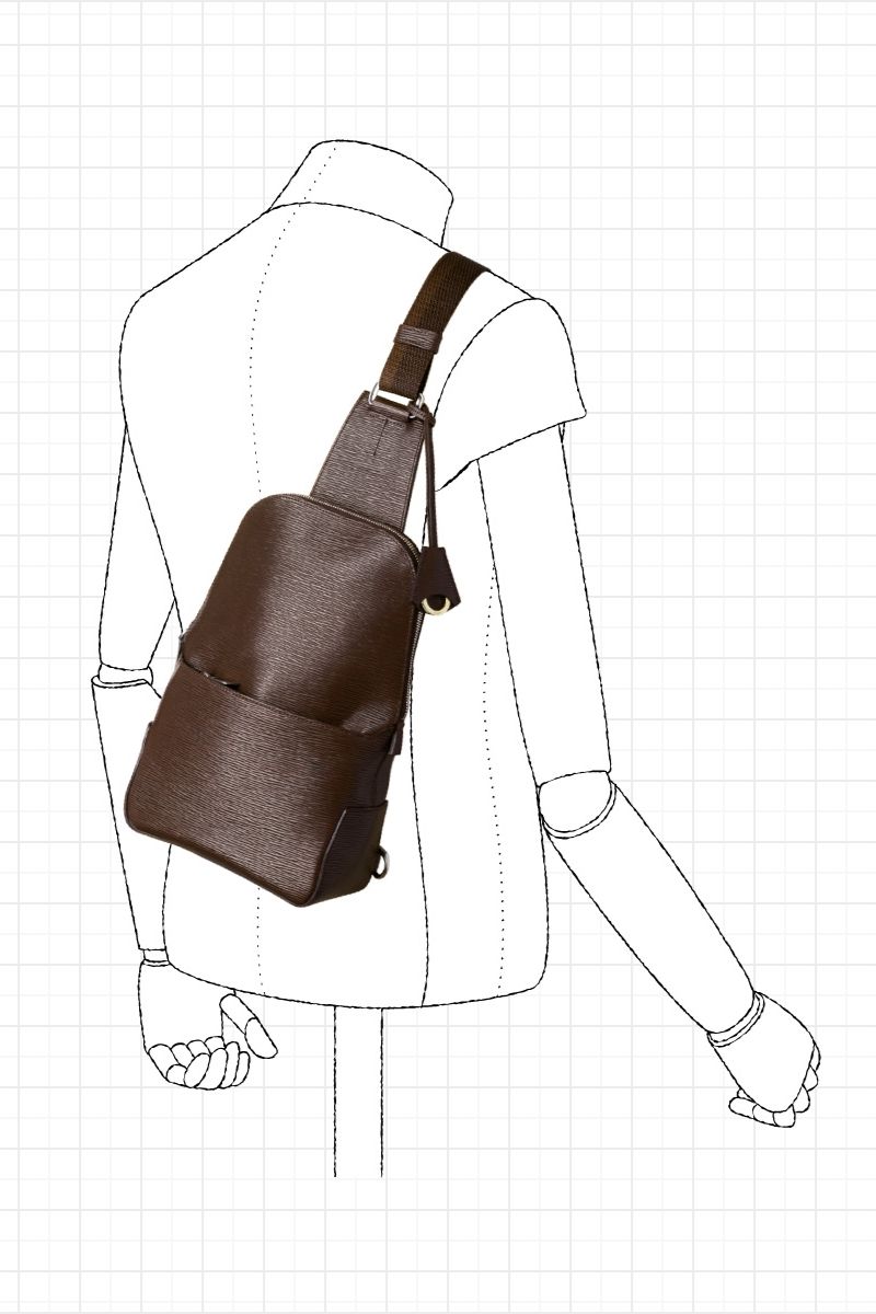 ボディバッグ Wave Leather / Brown 【aniary】