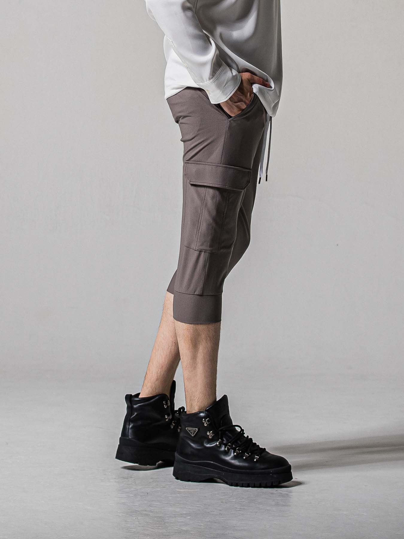 【予約品 11月16日(日) 締切】CARGO CROPPED PT / カーゴクロップド ジャージパンツ / グレー