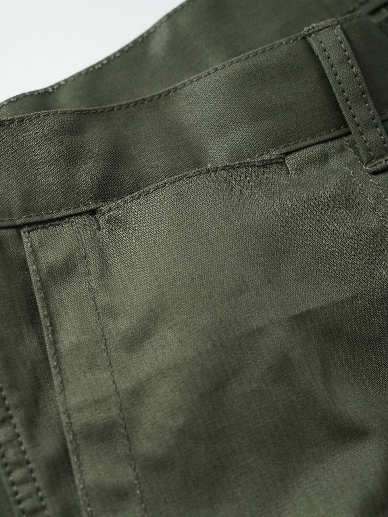 【予約品 5月6日(水) 締切】USN-MIRITARYHERRINGBONE / ミリタリーパンツ / カーキ