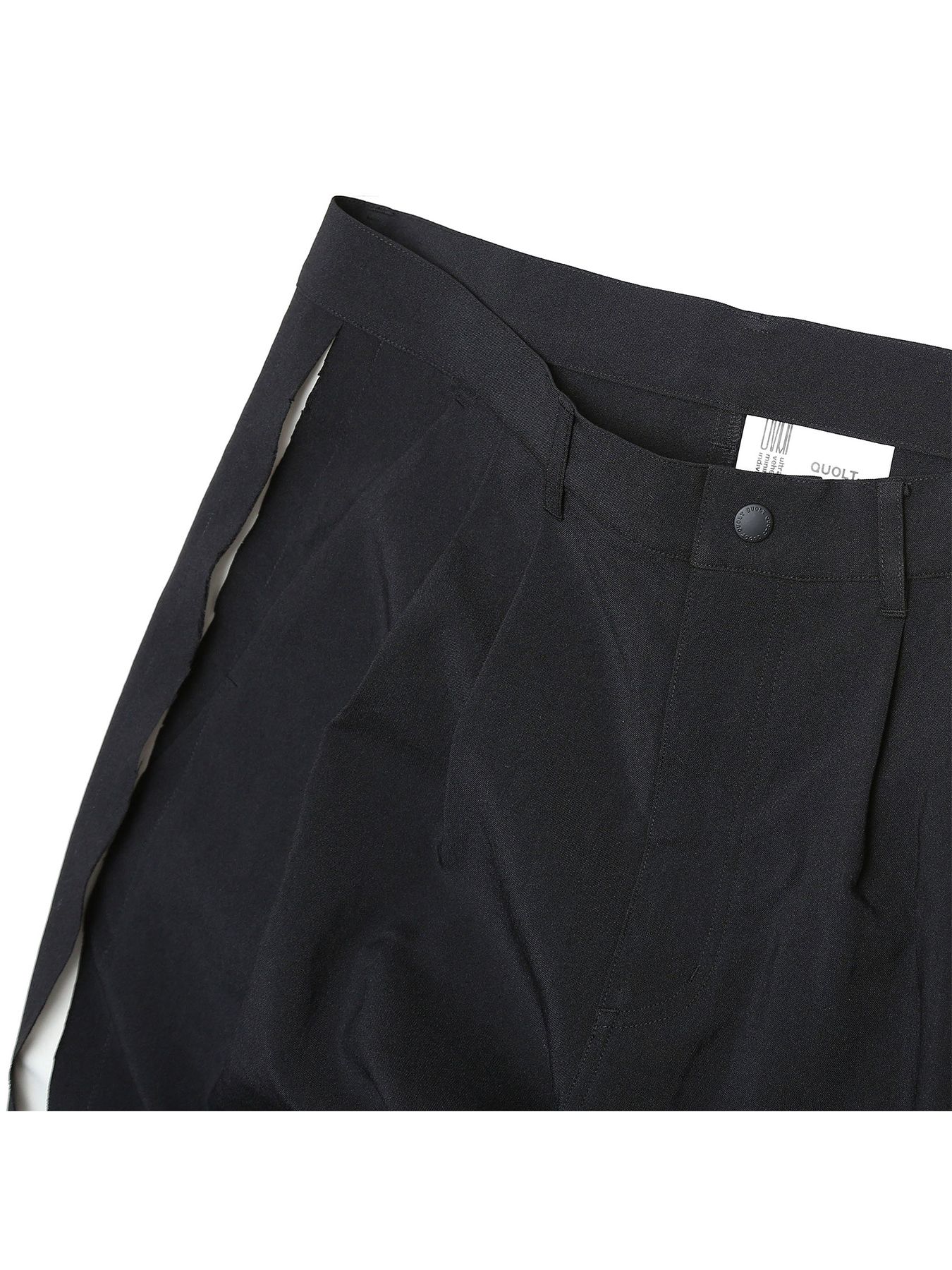 UNTRAD PANTS / ブラック×ホワイト【QUOLT】