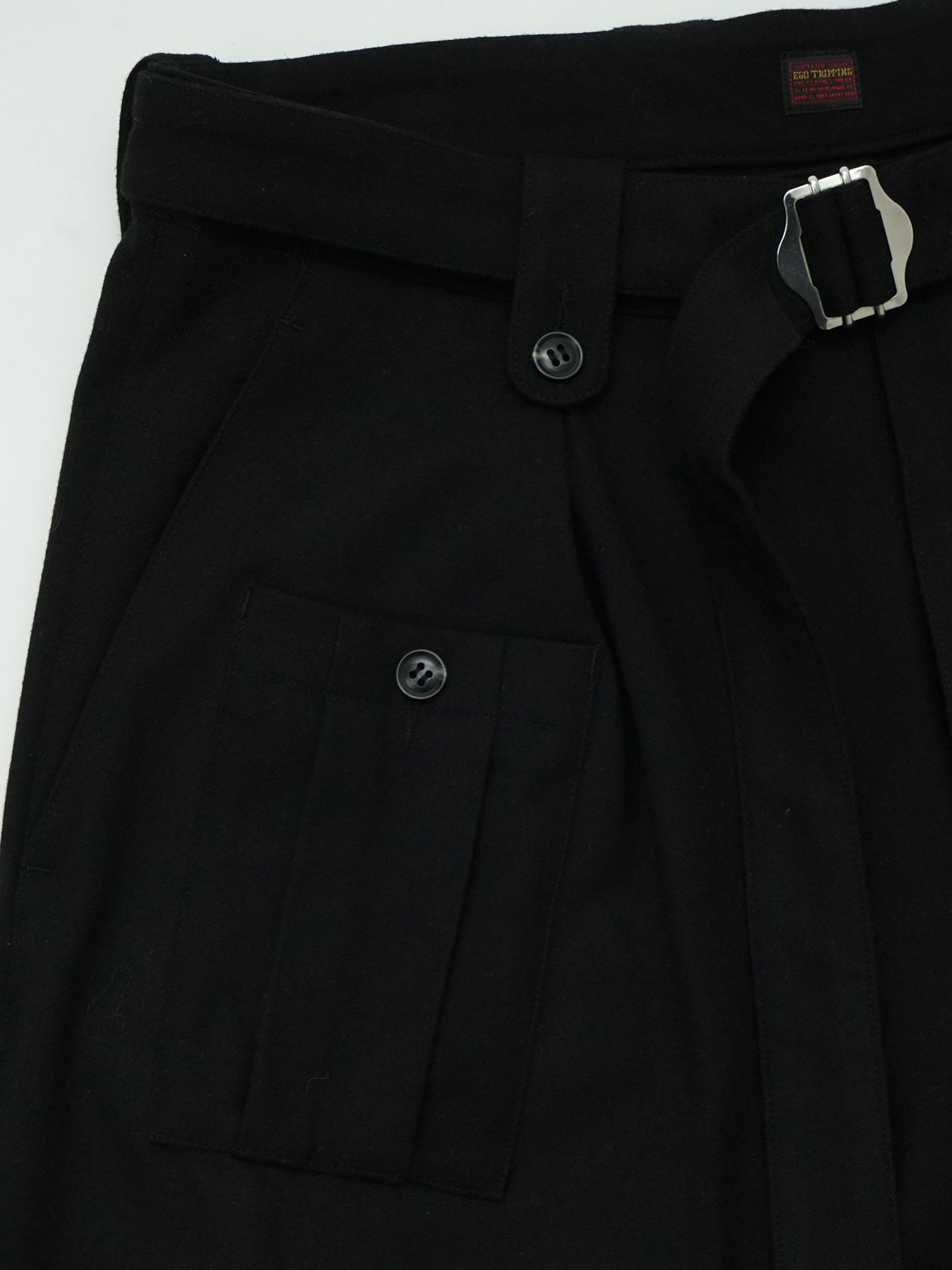 【予約品 】WOOLPILOTPANTS / ウールミリタリーパンツ / ブラック