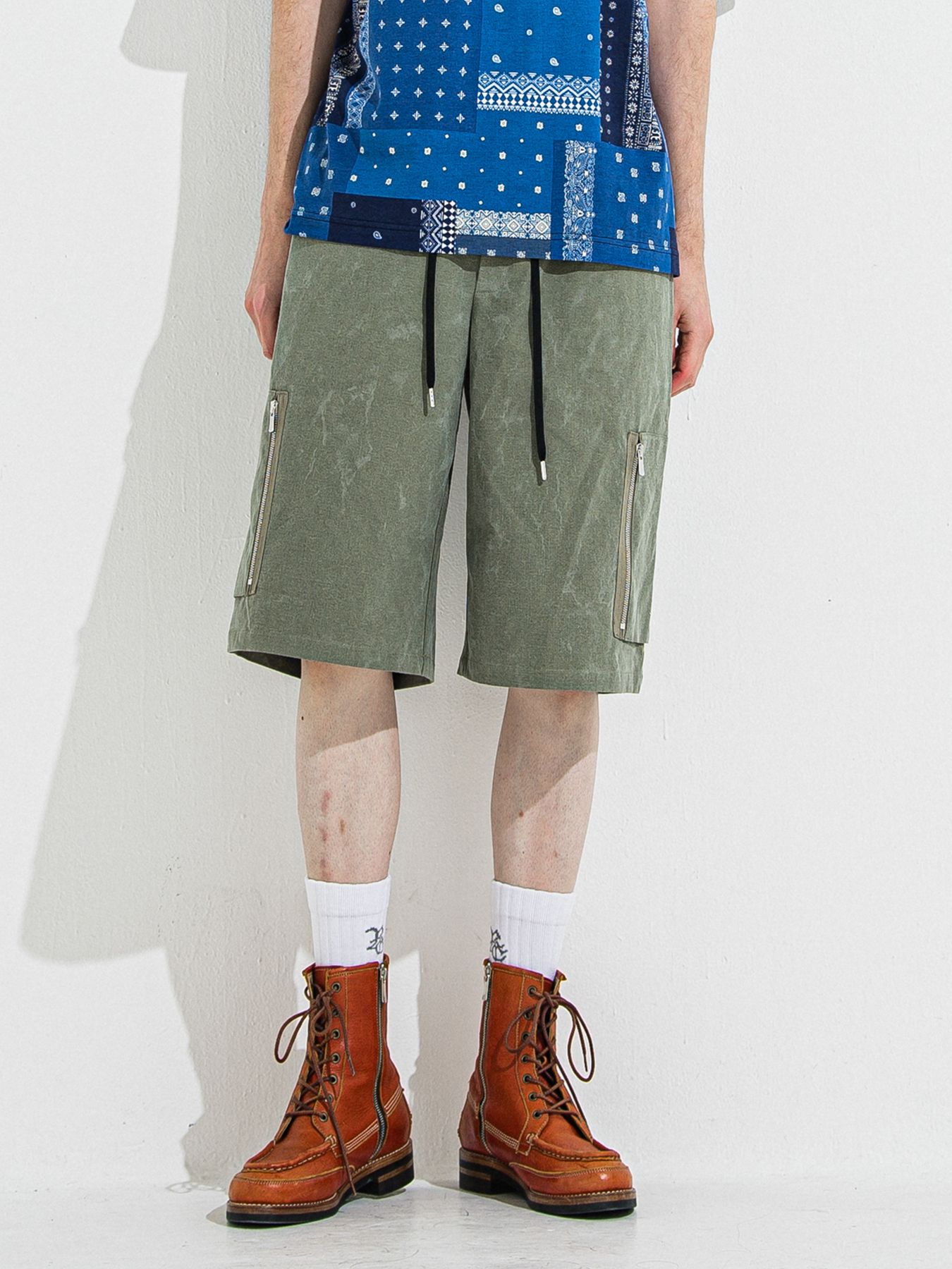 【予約品 】DAVID CARGO HALF PANTS / デヴィッドカーゴハーフパンツ / ヴィンテージカーキ