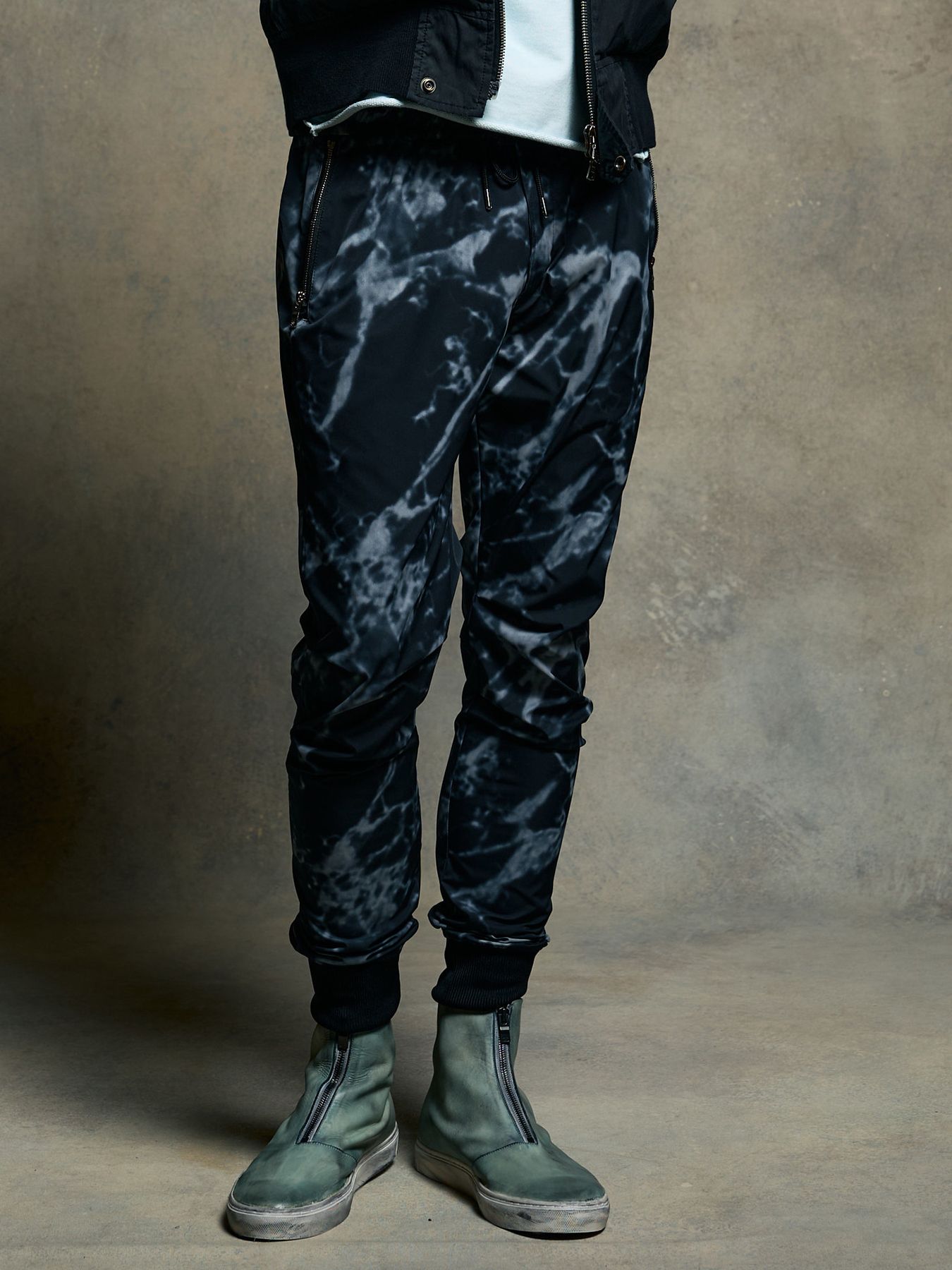 【予約品 9月23日(火) 締切】tuck rib pants / タックリブパンツ / モノプリント