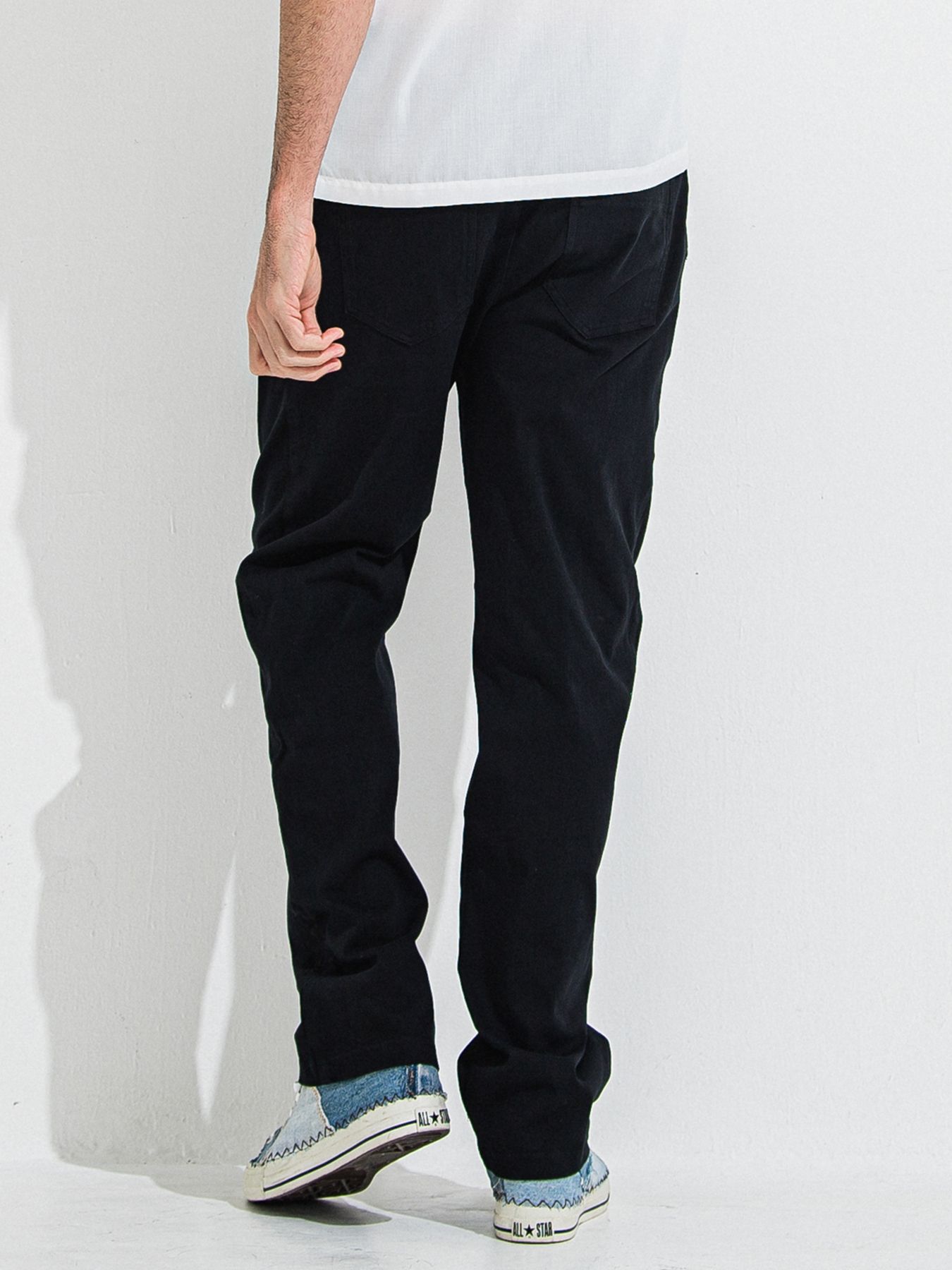 【予約品 】DENIM JERSEY WIDE PT / デニムジャージワイドパンツ / ブラック