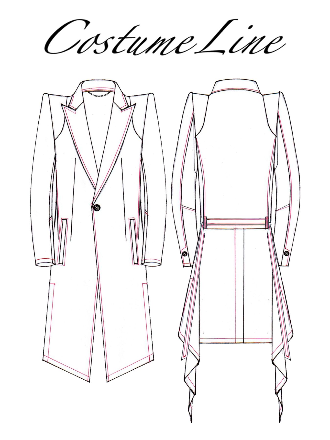 【予約品 5月18日(日) 締切】Costume Line：Power Shoulder Flare Jacket / パワーショルダーフレアジャケット / ブラックブーゲンビリア