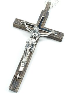 【予約品 9月27日(日) 締切】クロスネックレス（流木加工 / 鏡面磨き）/ Silver 925