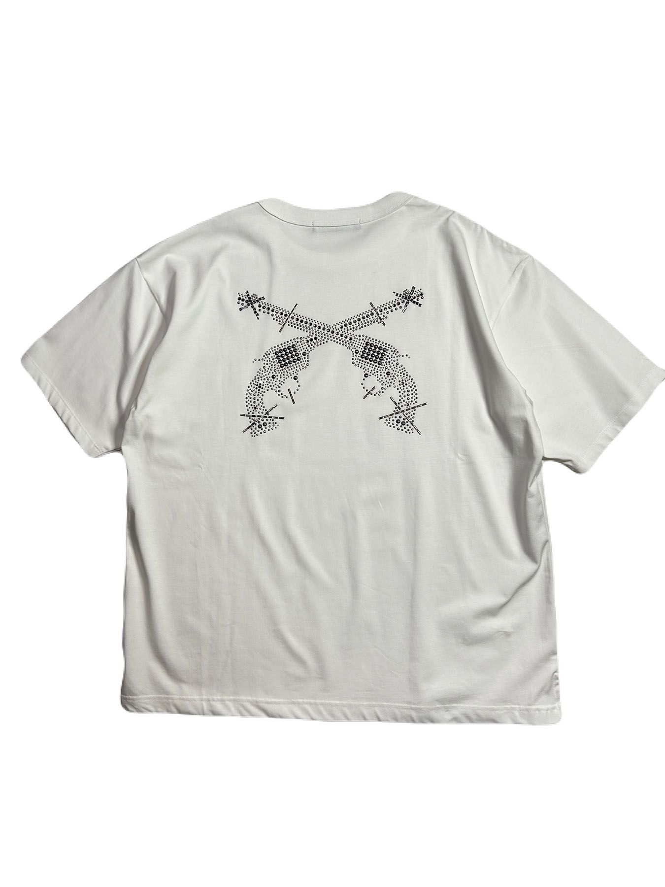 【予約品 8月10日(日) 締切 】CROSSGUN CRY S/S T / クロスガン クリスタル Tシャツ / クリスタル ホワイト