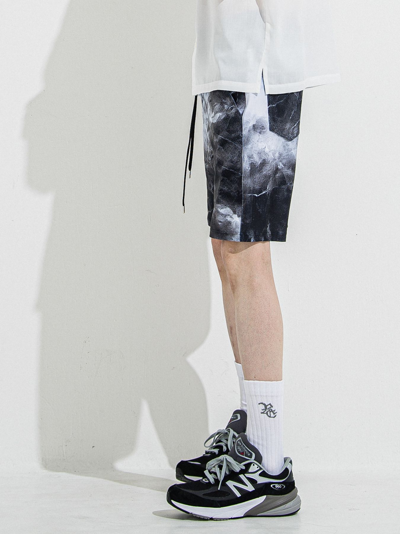 【予約品 】RASH SHORTS / ラッシュガード ショーツ / マーブルブラック
