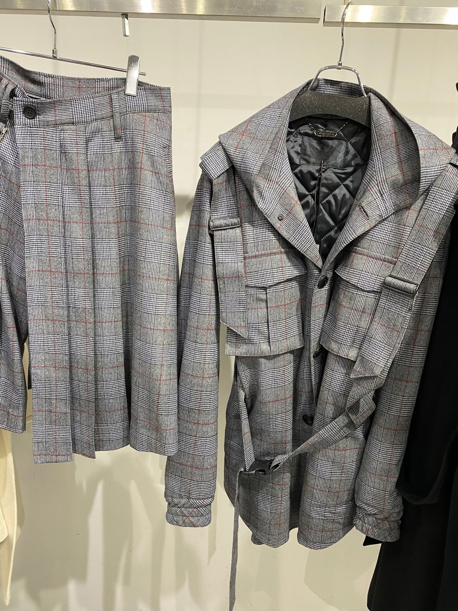 《予約品》 ParachuteBlouson ブルゾン GrenCheck / Black&Grey 【kiryuyrik】 11月入荷予定