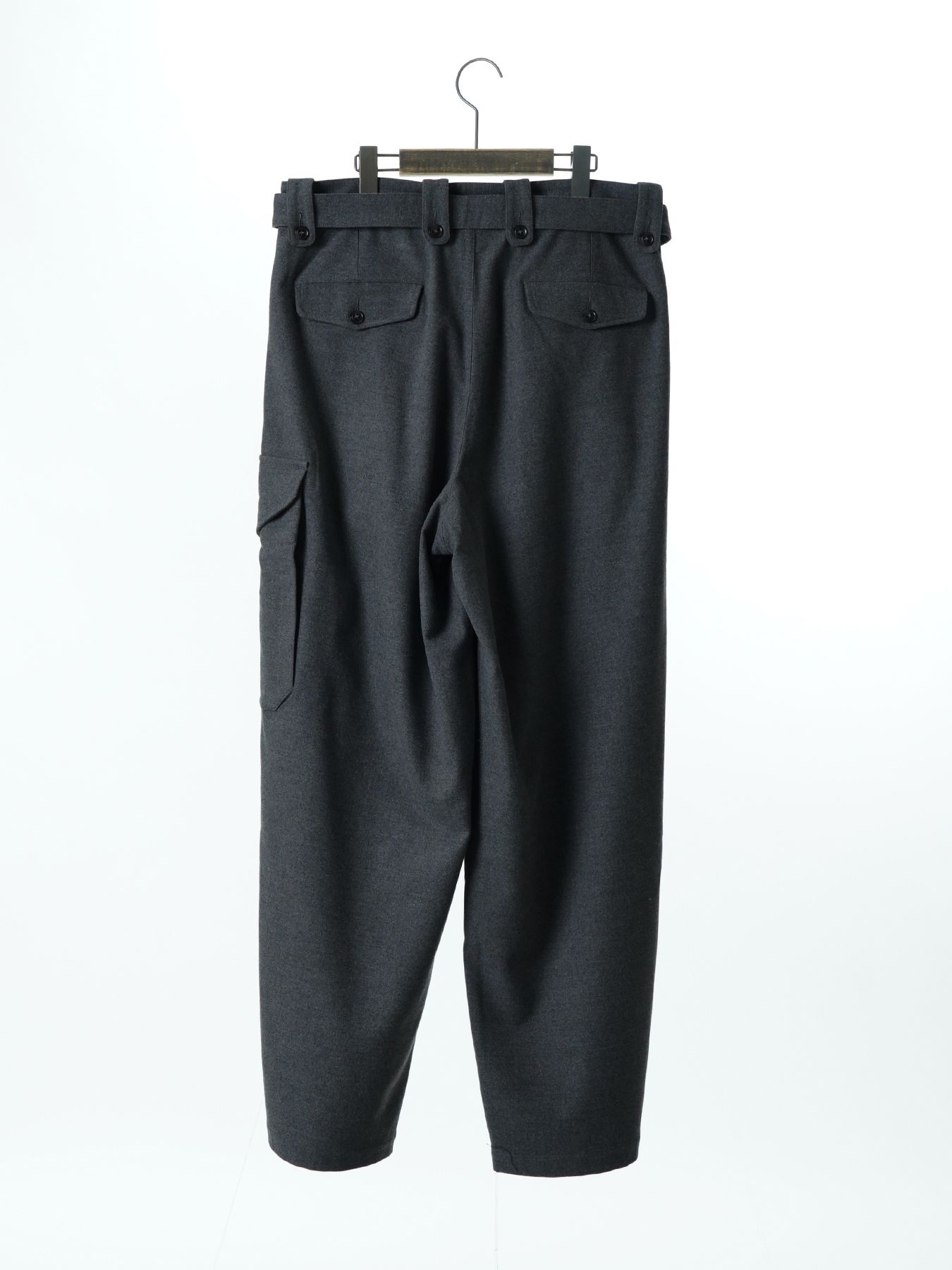 【予約品 】WOOLPILOTPANTS / ウールミリタリーパンツ / 杢チャコール