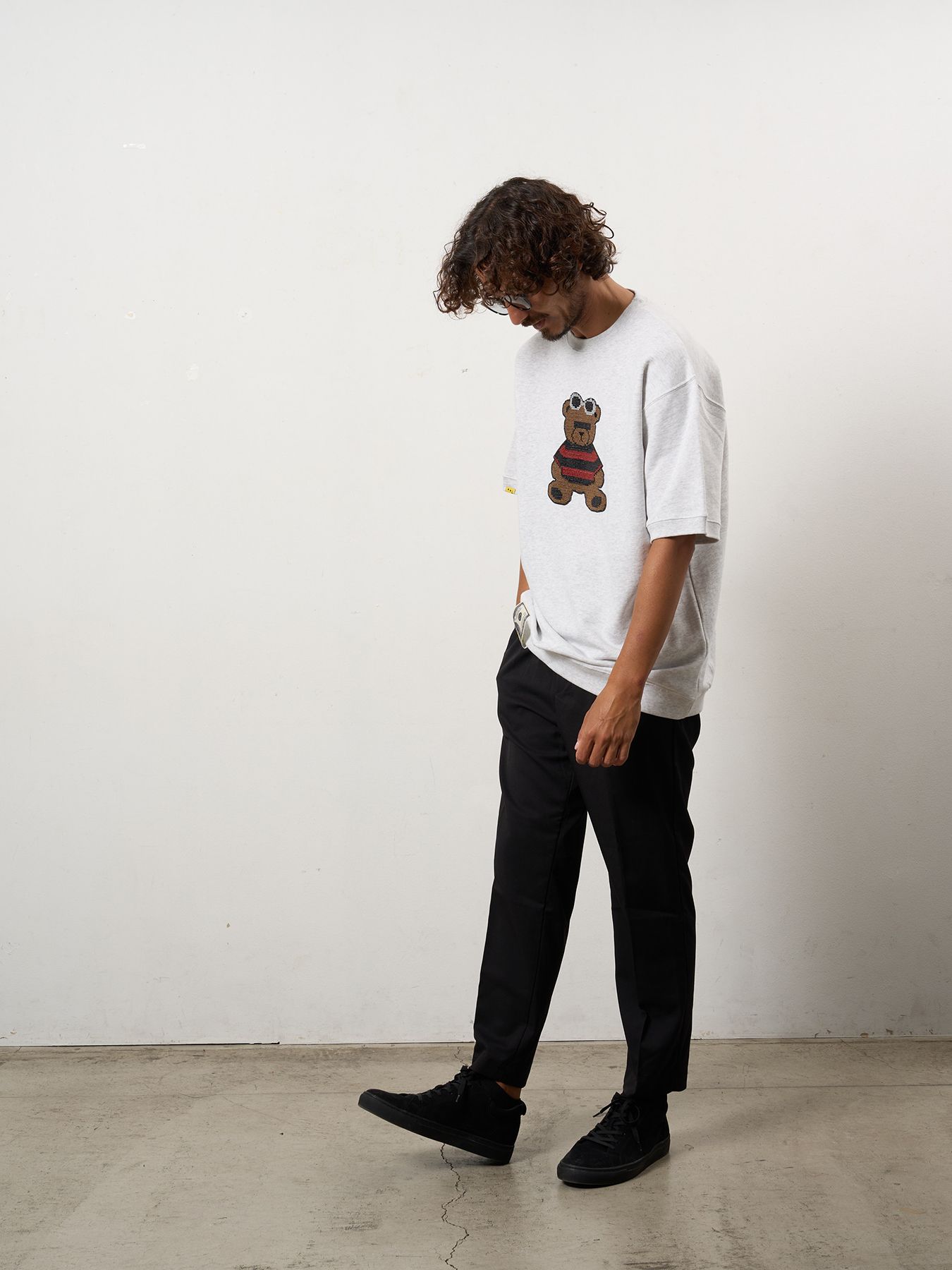 【予約品 10月16日(木) 締切】8ozフレンチテリー カートベアシークイン SSシャツ / アッシュ