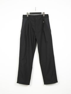 Spun Polyester Stretch Twill Pistol pants / ピストル パンツ / ブラック×グレー