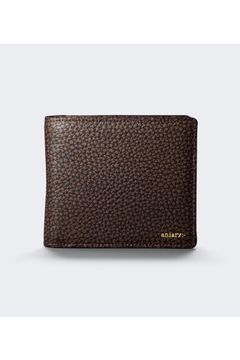 二つ折り財布 Grind Leather / Brown 【aniary】