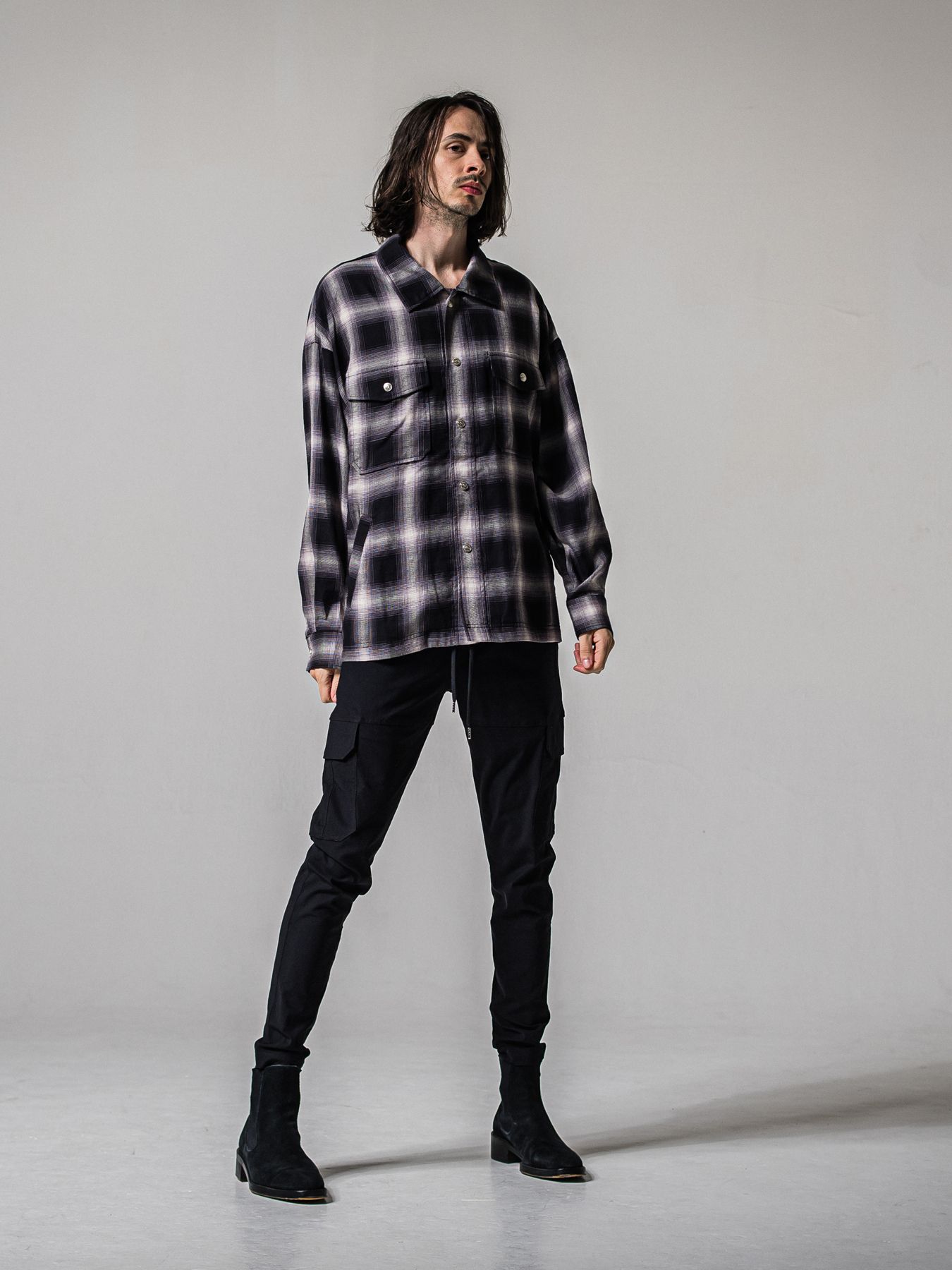 【予約品 11月16日(日) 締切】DARREL CARGO PT / ダレル ナイロンカーゴパンツ / ブラック×ブラック