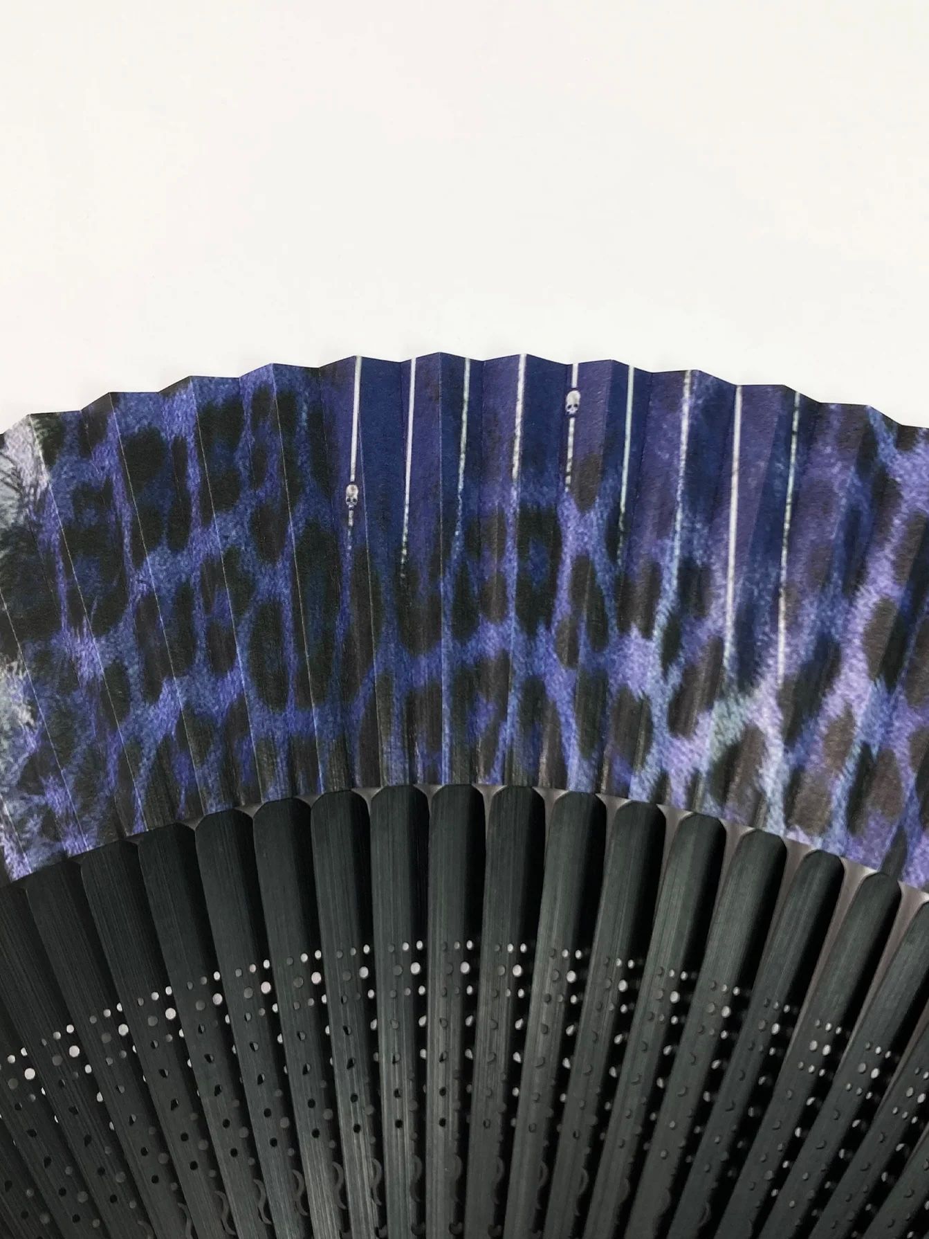ROEN FAN 和紙ブルーレオパードセット -10BLACK- 扇子 Roen×京都 白竹堂