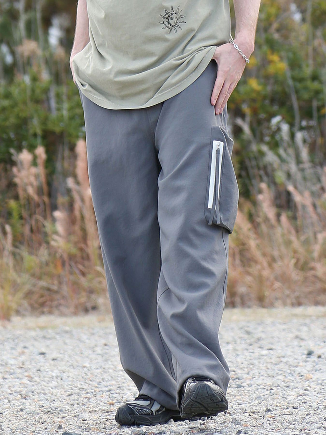 FUNCTION PANTS / グレー【QUOLT】