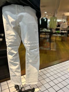 Supima High Power Stretch Denim Semi Sarouel Pants / セミサルエルパンツ / ホワイト 【ys Yuji SUGENO】