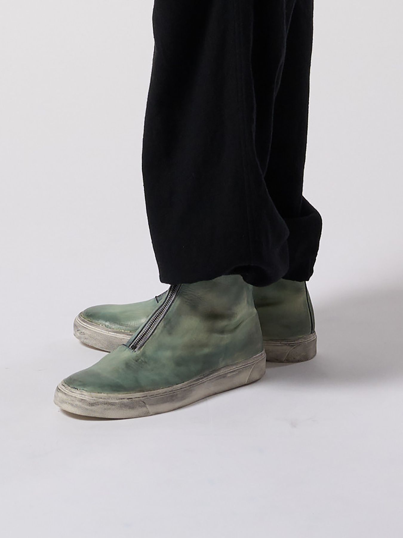 【予約品 4月19日(日) 18時締切】front zip bootie / ホースレザー フロントジップブーツ / ダストグレー