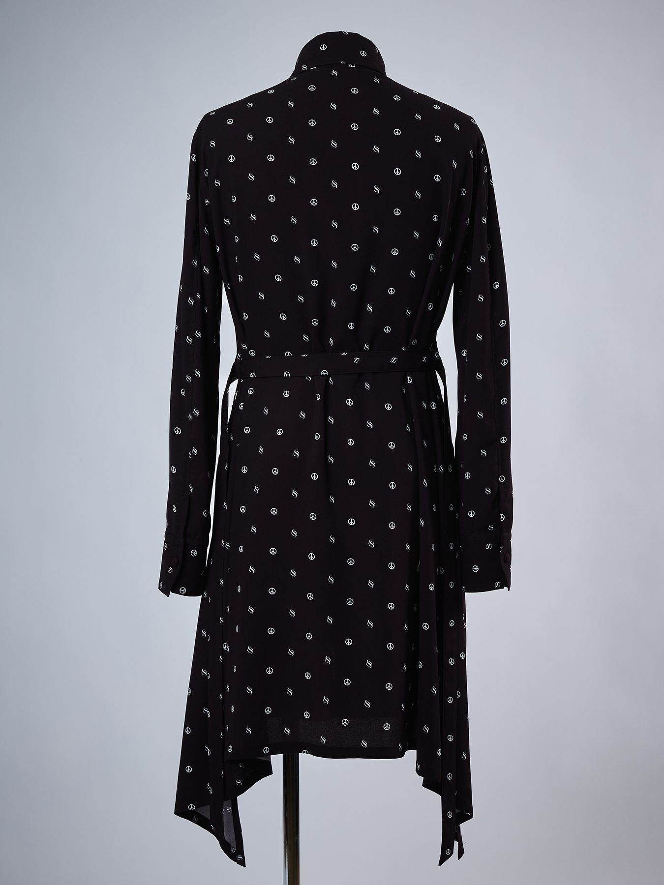 【予約品 4月26日(日) 締切】Peace Dot Flare Shirt / ピースドット フレアシャツ / ブラック