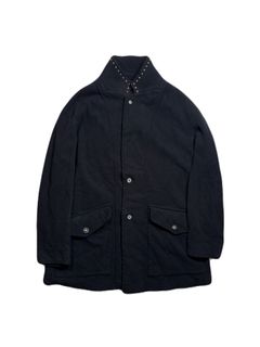 【予約品 3月9日(月) 18:00 締切】FLEECE STUDZ JKT CRY / クリスタルクロスガン スタッズ フリース ショートコート / ブラック