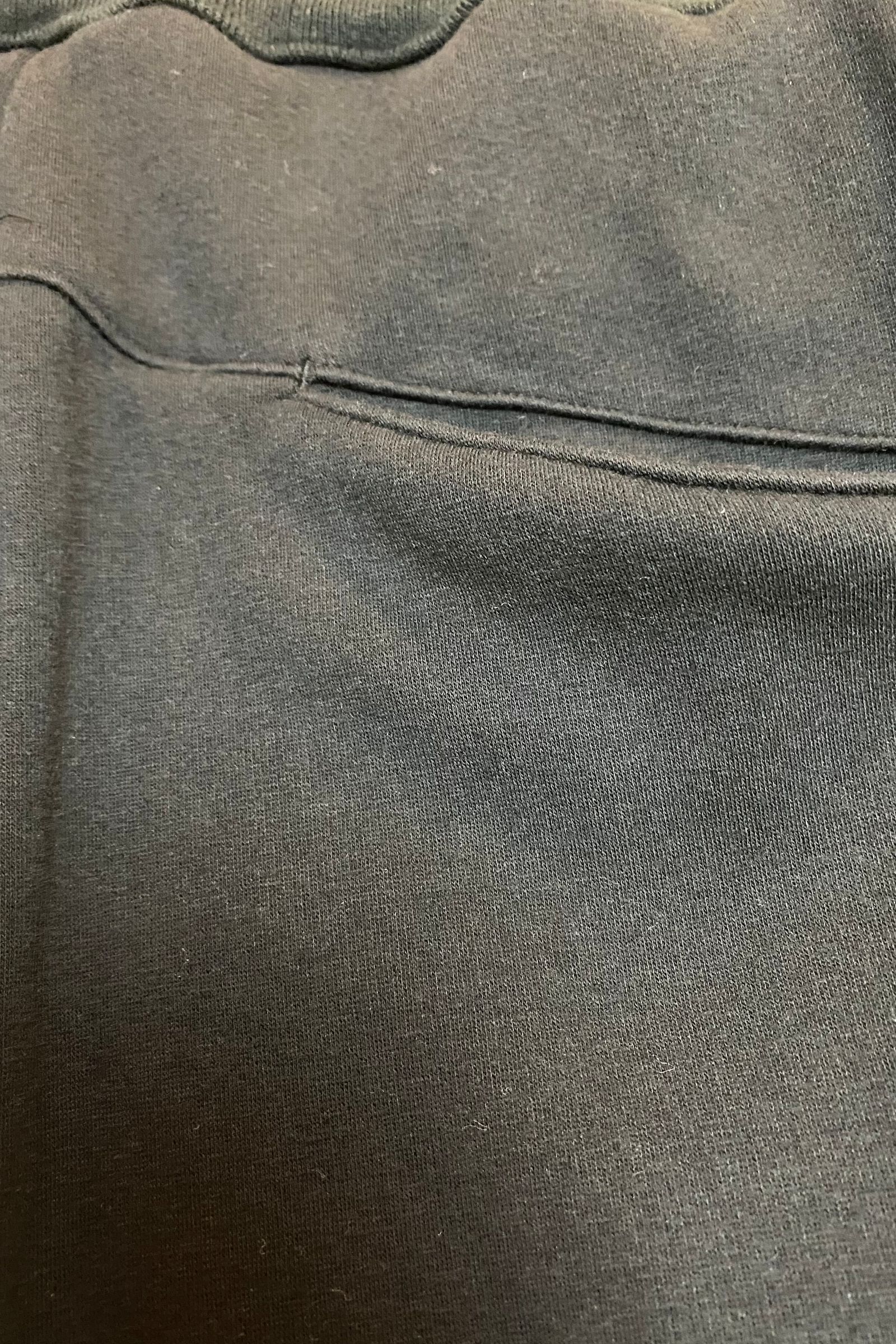 ストレッチコットンポリ ベロア加工ニット スエットパンツ / BLACK 【STRUM】