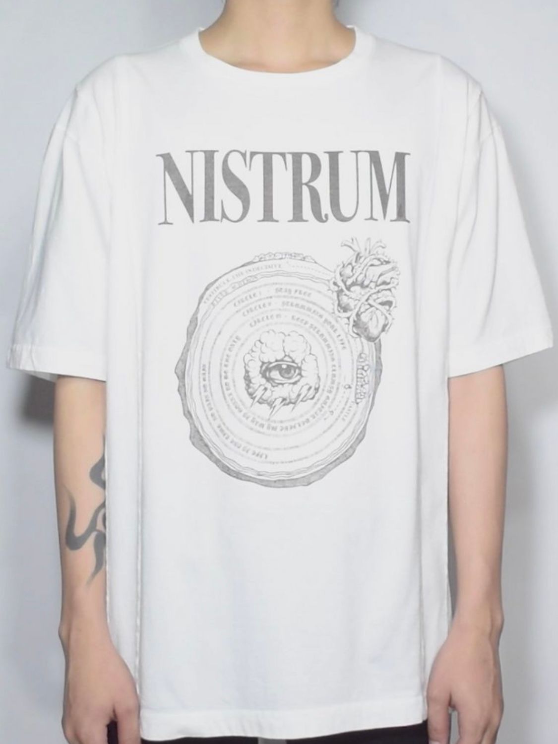 Natural Soft Cotton Oversize Crew Neck T-shirt   / ホワイト 【STRUM】