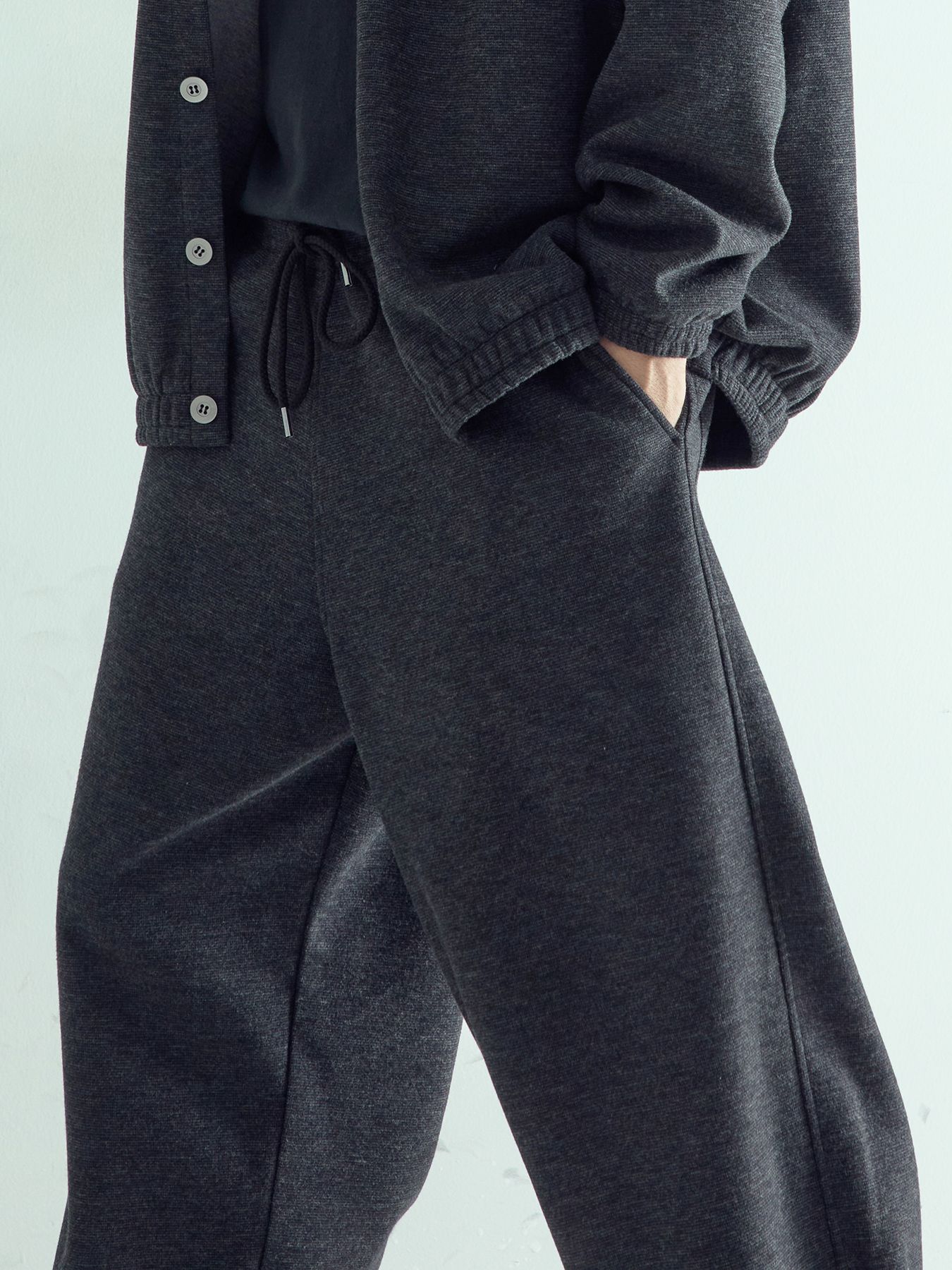 【予約品 】LUXMODERN EASYTROUSERS / イージーパンツ / 杢ブラック