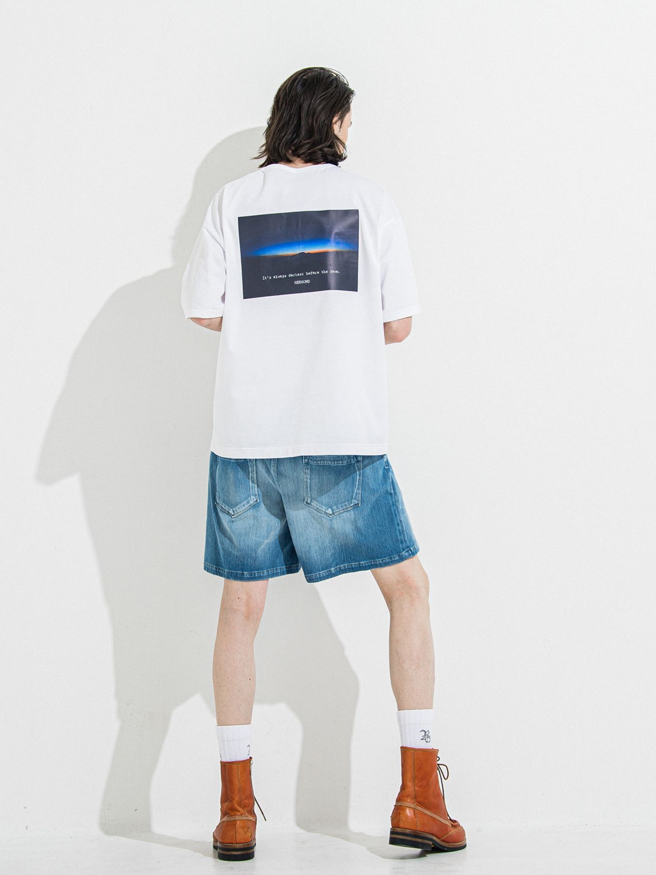 【予約品 】YOAKE PHOTO OVER TEE /  フォトオーバーサイズTシャツ / ホワイト